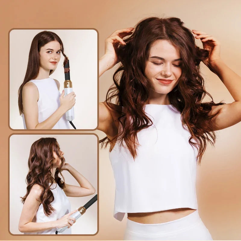 5 in 1 Hair Dryer Greenly Hub™. Comb set professional: сurling iron hair, straightener, hair styling , hair dryer curling