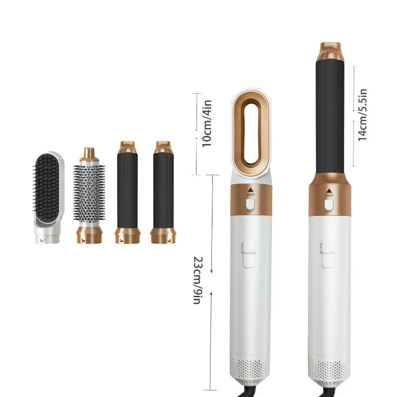 5 in 1 Hair Dryer Greenly Hub™. Comb set professional: сurling iron hair, straightener, hair styling , hair dryer curling