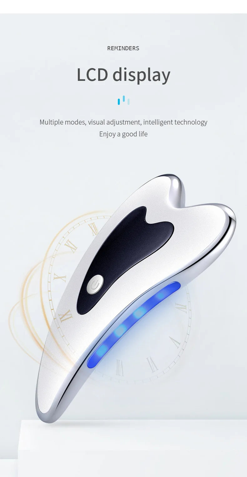 Face And Neck Massager with dual-mode vibrating heating tool Greenly Hub™