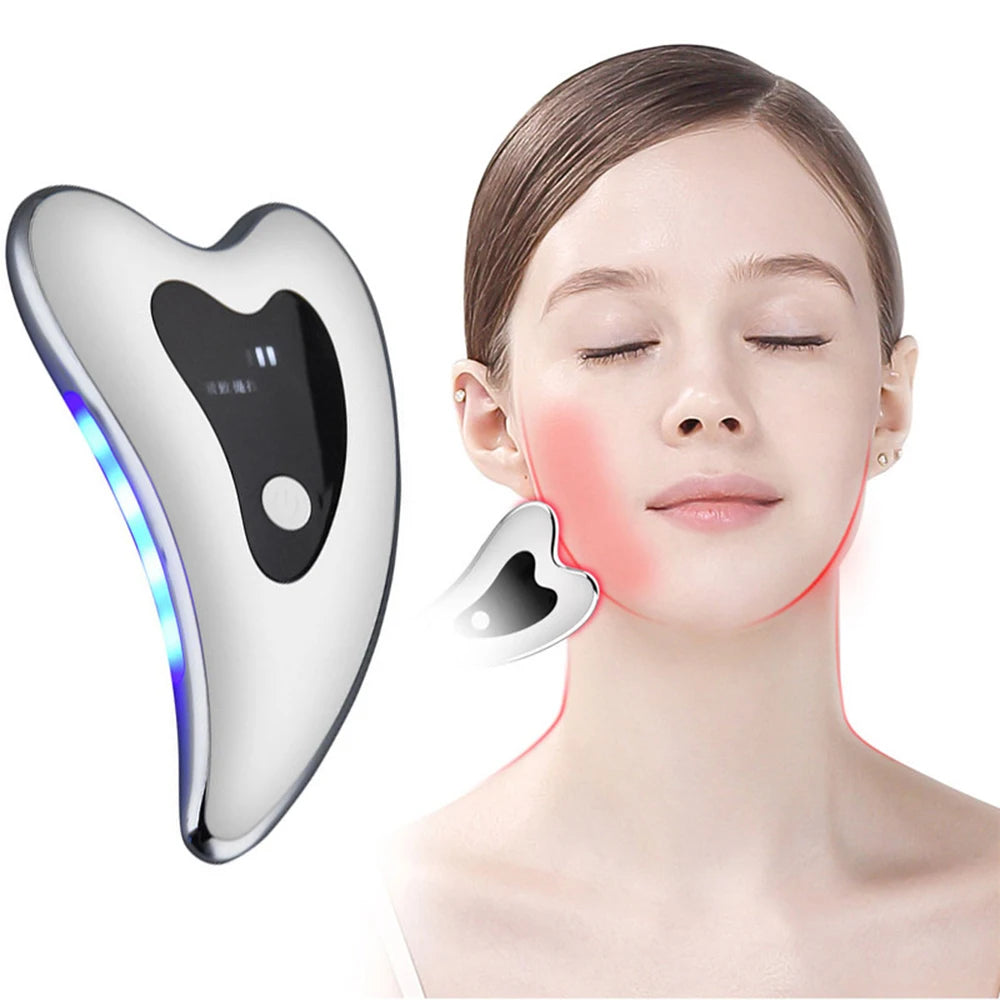 Face And Neck Massager with dual-mode vibrating heating tool Greenly Hub™